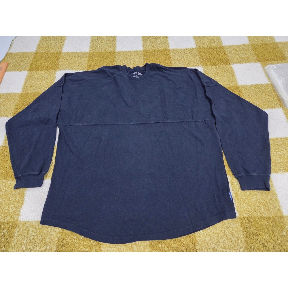 Spirit Jersey Hawaii Long Sleeve Shirt Navy Blue XXL Cotton Puff Print Oversized